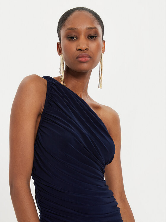 NORMA KAMALI NORMA KAMALI Sukienka koktajlowa KK2243PL287951 Granatowy Slim Fit