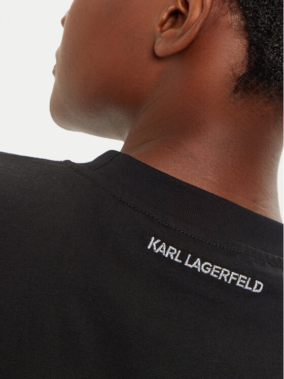 KARL LAGERFELD KARL LAGERFELD Футболка 226W1703 Чорний Relaxed Fit