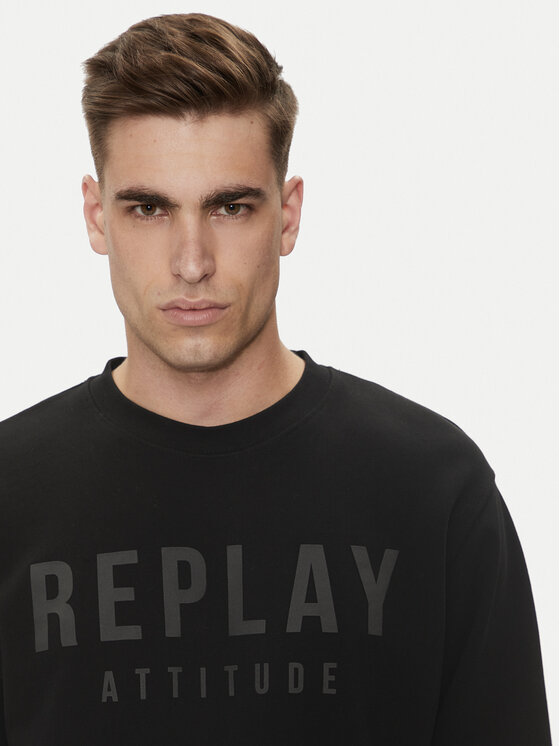 REPLAY Replay Суитшърт M6975 .000.21842 Черен Regular Fit