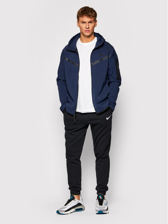 Nike Felpa Tech Fleece CU4489 Blu scuro Standard Fit • Modivo.it