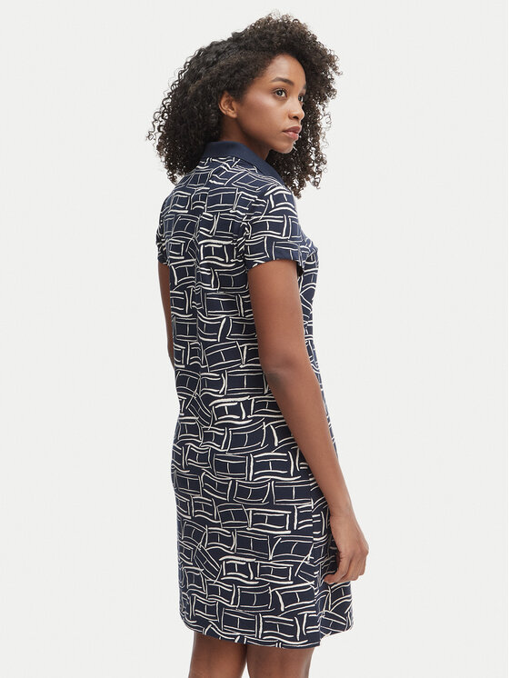 Tommy Hilfiger Tommy Hilfiger Kasdieninė suknelė 1985 Pique WW0WW49719 Tamsiai mėlyna Regular Fit