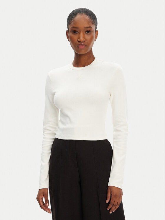 HUGO HUGO Blúz Dafilomena_3 50518378 Ekru Slim Fit