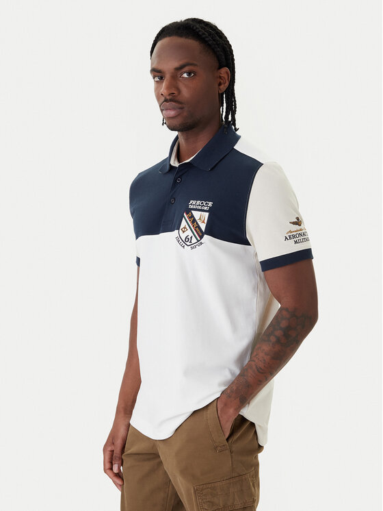 Aeronautica Militare Aeronautica Militare Polo 261PO1915UP00191 Bijela Regular Fit