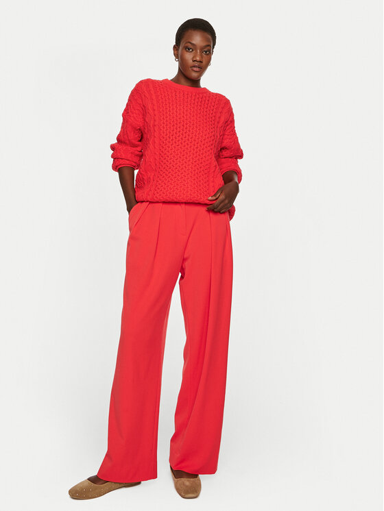 STAUD STAUD Pantaloni palazzo Luisa R24P4100ST Roșu Wide Leg