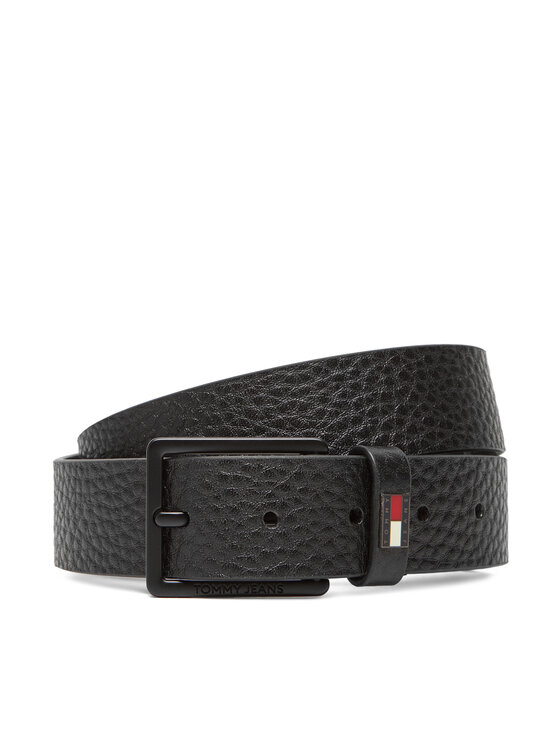 Curea pentru Bărbați Tommy Jeans Tjm Elevated Flag Leather 3.5 AM0AM13418 Negru