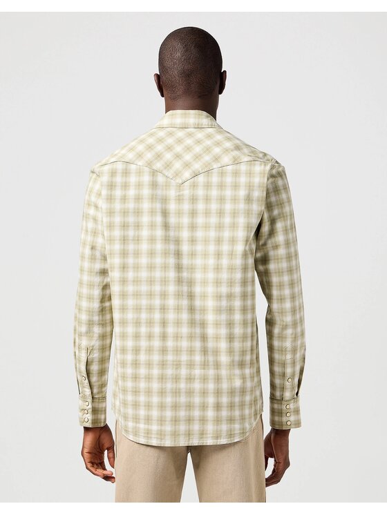 Wrangler Wrangler Camicia Western Shirt Verde Regular Fit