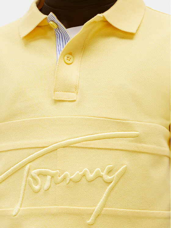 Tommy Hilfiger Tommy Hilfiger Polo Flag KB0KB09714 Żółty Regular Fit