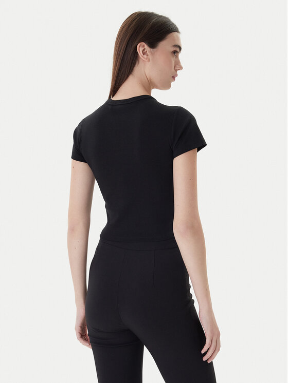 HUGO HUGO Marškinėliai Delanor_2 50539132 Juoda Cropped Fit