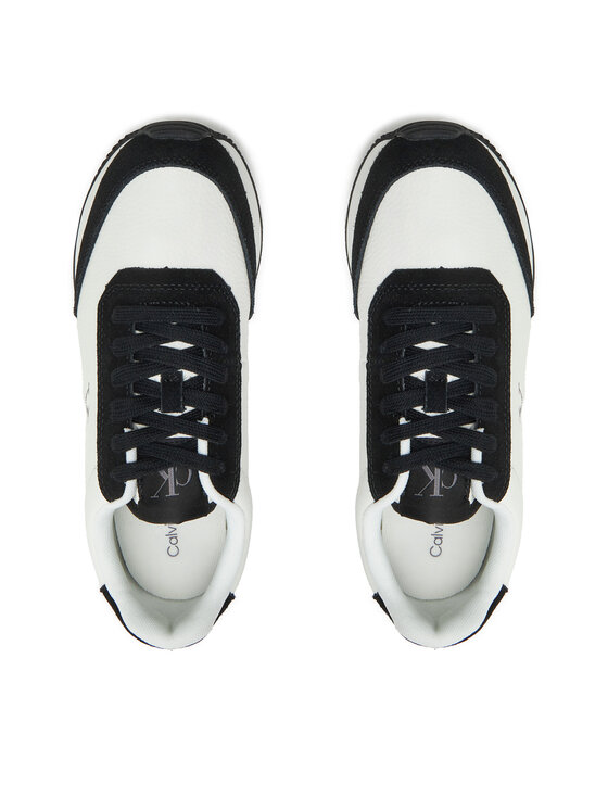 Calvin Klein Jeans Calvin Klein Jeans Sneakersy Runner Laceup Low Mix Mg YW0YW01798 Bílá