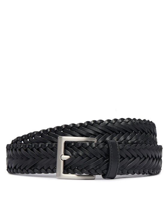 Tommy Hilfiger Tommy Hilfiger Ζώνη Th Soho Braid 3.0 AM0AM14776 Μαύρο
