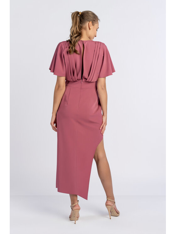 Salme Salme Elegantné šaty Lauren Ružová Regular Fit