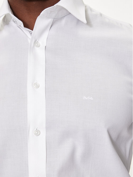 Michael Kors Michael Kors Marškiniai MK0DS01364 Balta Slim Fit