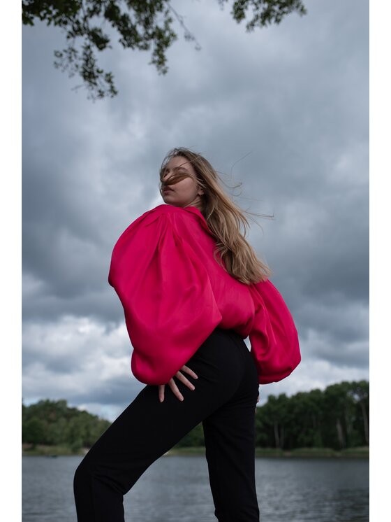 Look Made With Love Look Made With Love Bluzka Malin Look 161 malinowa Czerwony Bella Fit