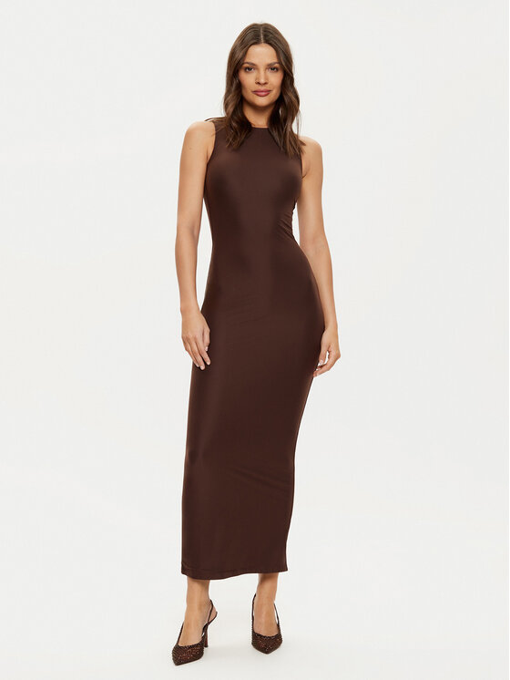 Guess Guess Kötött ruha W4YK0J KCDE0 Barna Slim Fit