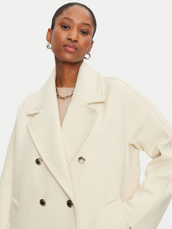 Morgan Morgan Cappotto di lana 242-GAM Écru Regular Fit