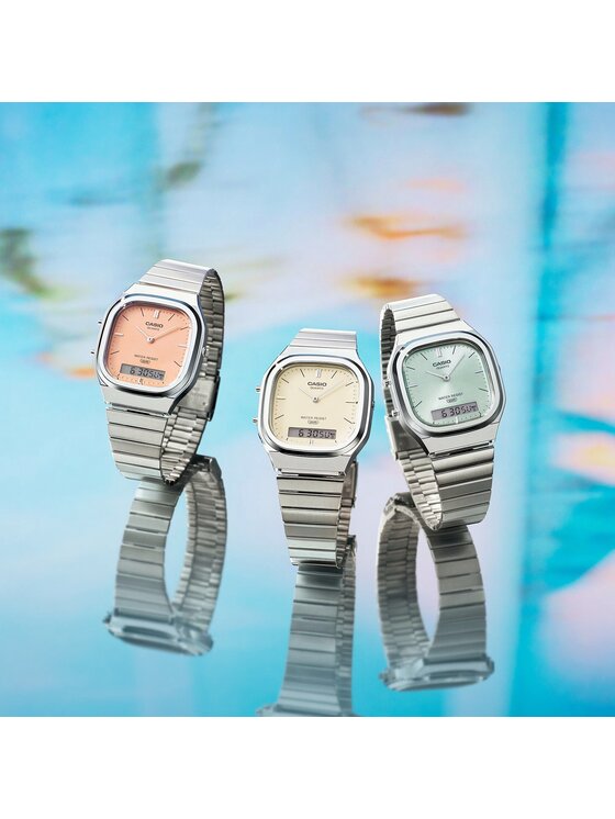 Casio Casio Zegarek 4549526425660 Srebrny