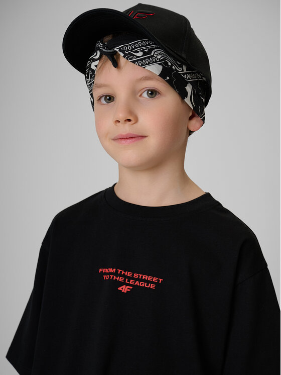4F 4F T-Shirt STREET SPORT Czarny Loose Fit