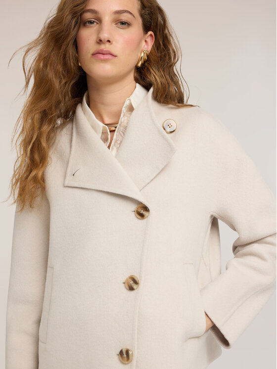 Motivi Motivi Cappotto invernale R020W000190N002 Bianco Boxy Fit