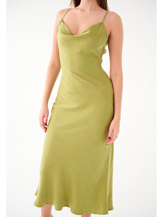 Leimann Leimann Sukienka koktajlowa Claudia Zielony Slim Fit