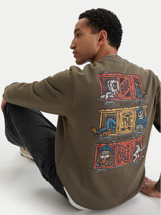 Element Element Μπλούζα Timber Boxcar Cr ELYSF00312 Χακί Regular Fit