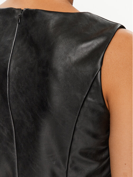 Glamorous Glamorous Haljina od imitacije kože TM0685 Crna Regular Fit