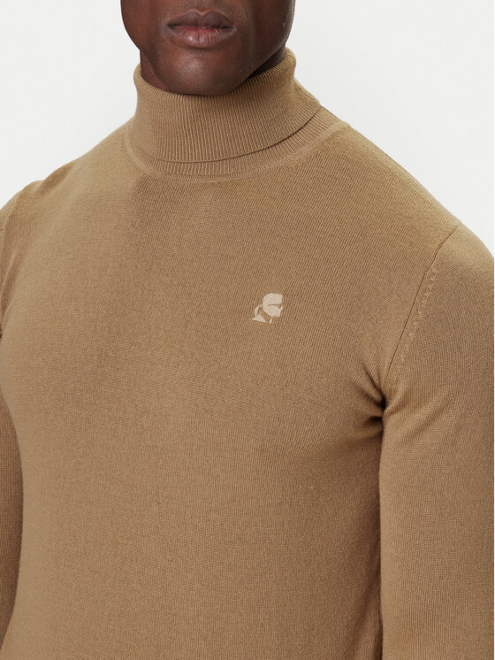KARL LAGERFELD KARL LAGERFELD Bluză cu gât 655058 554399 Bej Regular Fit