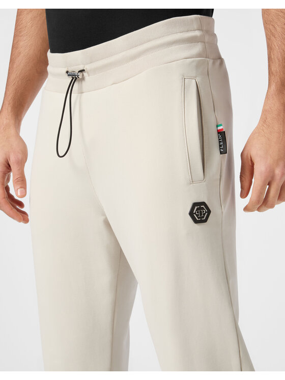 PHILIPP PLEIN PHILIPP PLEIN Spodnie dresowe 24725 Beżowy Jogger Fit