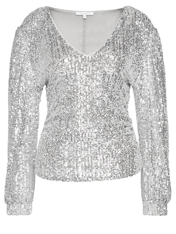 Patrizia Pepe Patrizia Pepe Blūze 2C1231/A6W6-S581 Sudraba Regular Fit