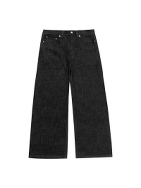 2005 2005 Jeansy Ultra Baggy Fit Raw Denim Czarny
