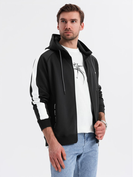 Ombre Ombre Mikina OM-SSZP-0210 Černá Regular Fit