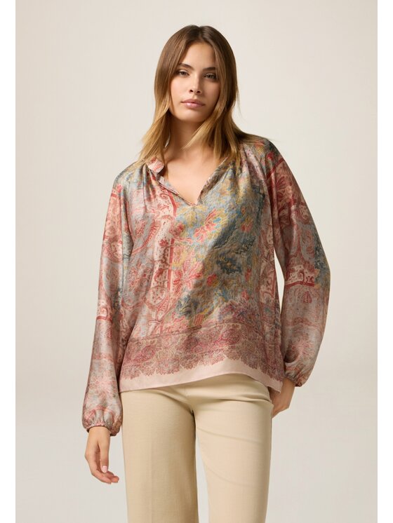 Oltre Oltre Blusa 2019J000784N0R6 Écru Regular Fit