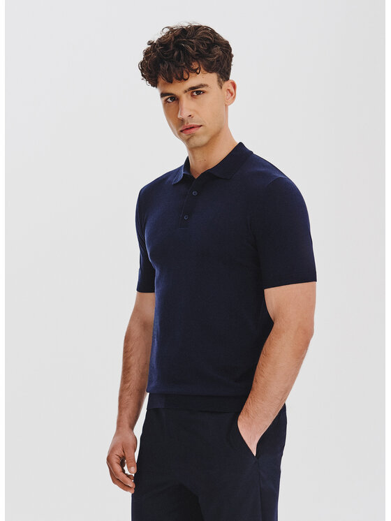 Pako Lorente Pako Lorente Polo P25WF-TX-007 Granatowy Classic Fit