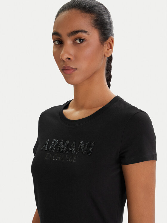 Armani Exchange Armani Exchange T-krekls XW002106 AF10356 UC001 Melns Slim Fit