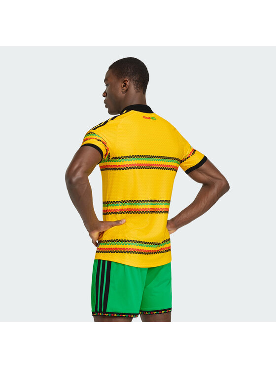 adidas adidas Koszulka techniczna Jamaica 26 x Bob Marley Home Authentic Jersey Żółty Slim Fit