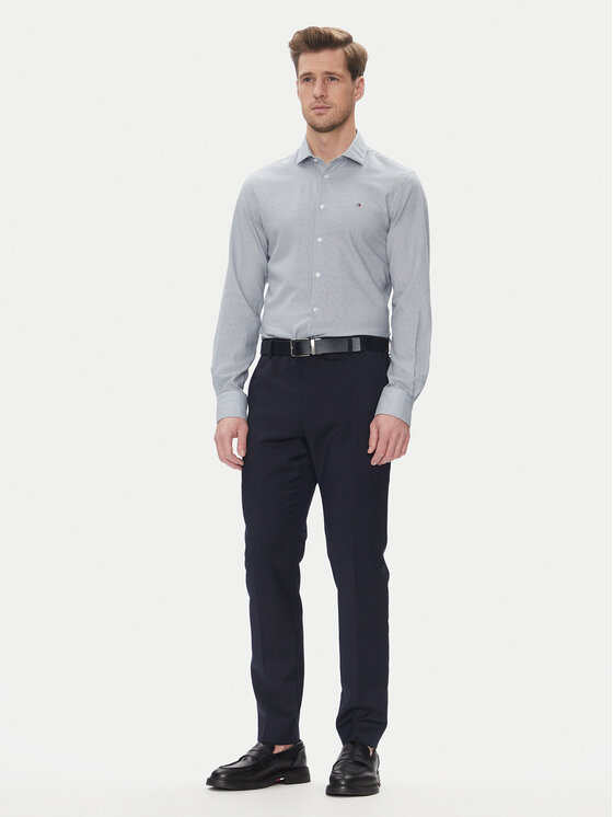 Tommy Hilfiger Tommy Hilfiger Srajca MW0MW39281 Modra Slim Fit