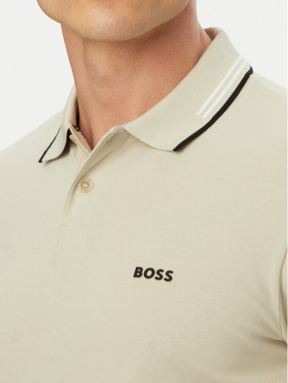 BOSS BOSS Поло Paul 50506193 Світло-бежевий Slim Fit