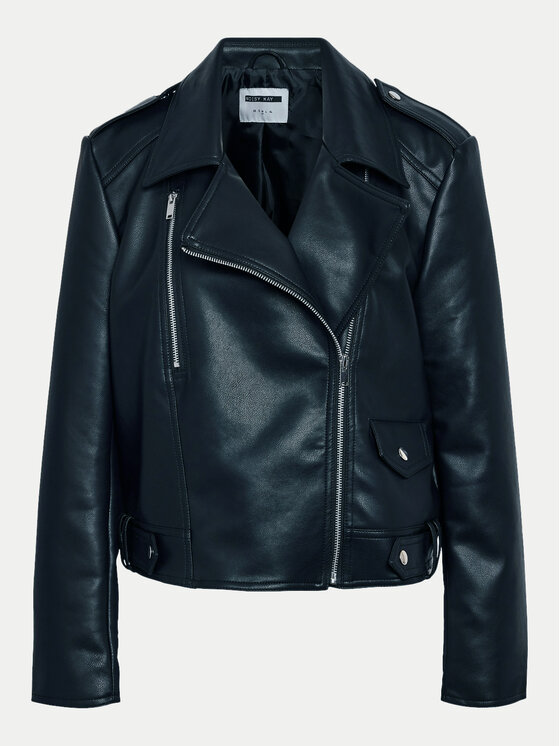 Noisy May Noisy May Jacke aus Kunstleder Rocket 27032993 Schwarz Regular Fit