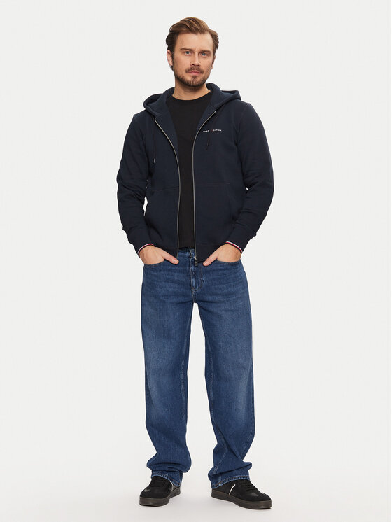 Tommy Hilfiger Tommy Hilfiger Jopa Small Logo MW0MW37687 Mornarsko modra Regular Fit