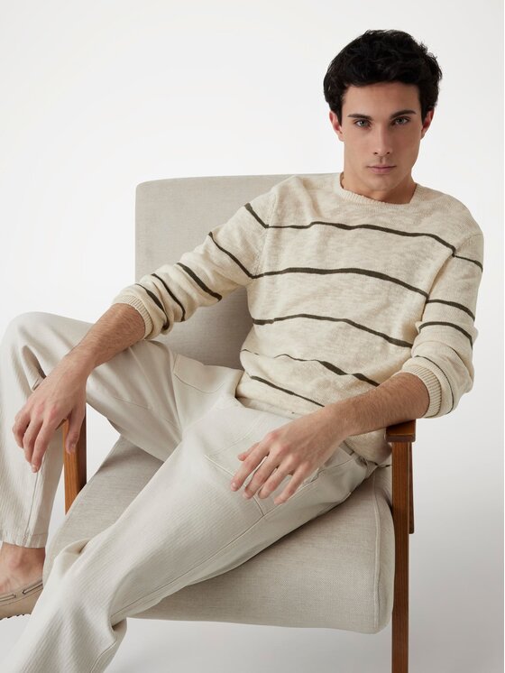 Guess Guess Sweter 174533 Beżowy Classic Fit