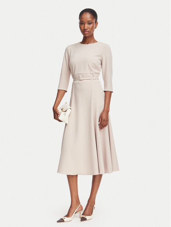 Rinascimento Rinascimento Sukienka koktajlowa CFC0131140003 Beżowy Regular Fit