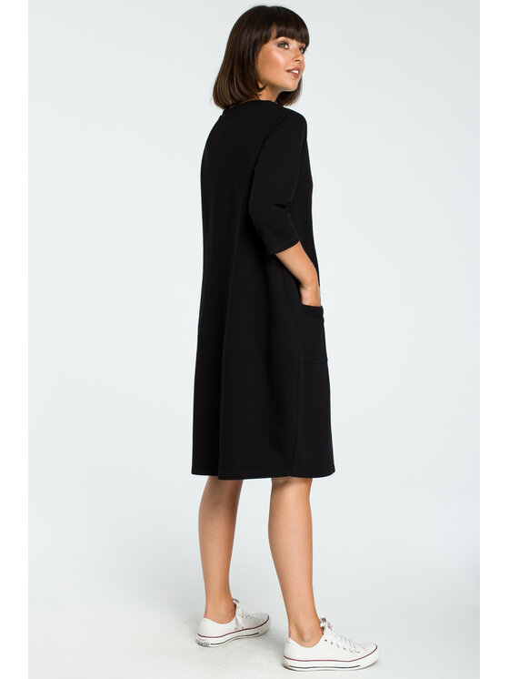 BeWear BeWear Vestito da giorno B083 Nero Baggy Fit