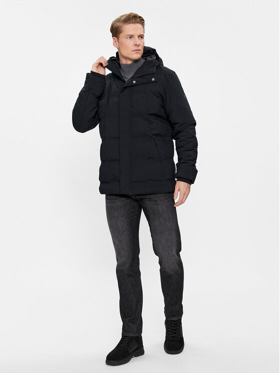 4F 4F Зимова куртка 4FAW23TDJAM249 Чорний Regular Fit