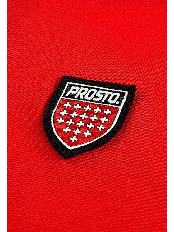 PROSTO. PROSTO. T-Shirt Shield Small KL261MTEE1073 Czerwony Regular Fit