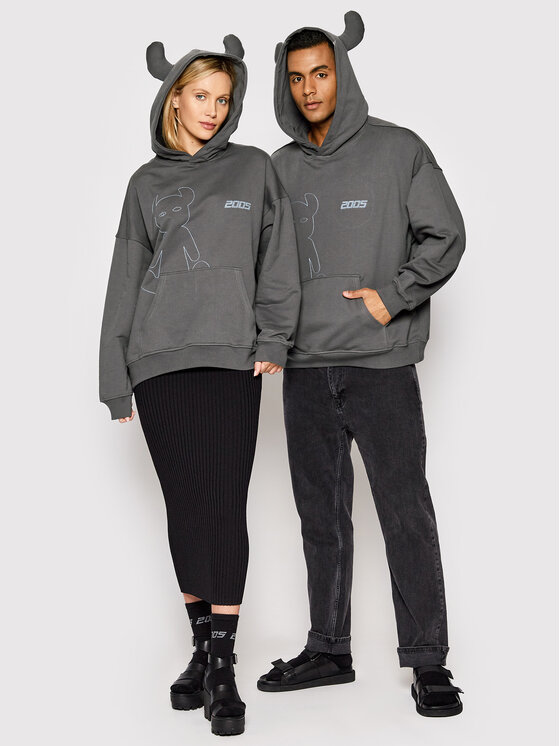 2005 2005 Суитшърт Unisex Horned Сив Regular Fit