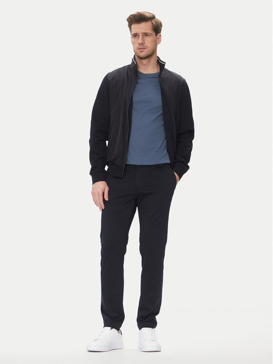 Bugatti Bugatti Bavlnené nohavice 4036 36827 Tmavomodrá Slim Fit