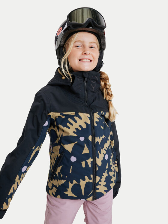 Roxy Roxy Kurtka snowboardowa Free Jet Block ERGTJ03197 Czarny Slim Fit
