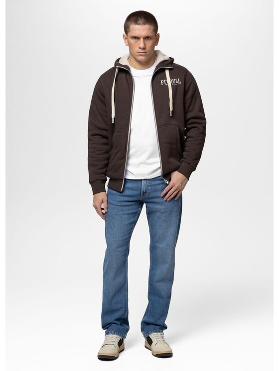 PITBULL PITBULL Bluza RUFFIN DETROIT Brązowy Regular Fit