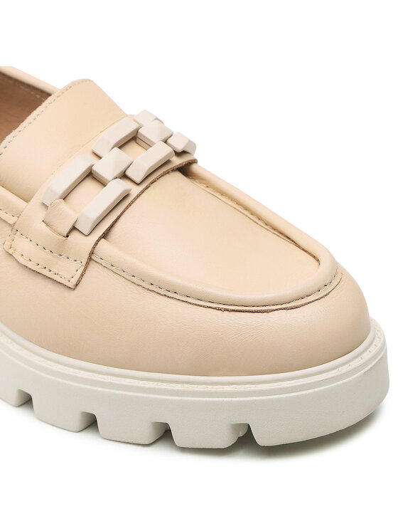 Badura Badura Loafersy E22-28188NAP Beżowy