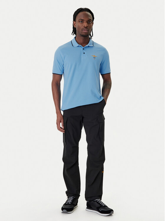 Aeronautica Militare Aeronautica Militare Polo 261PO1308UP00082 Niebieski Regular Fit