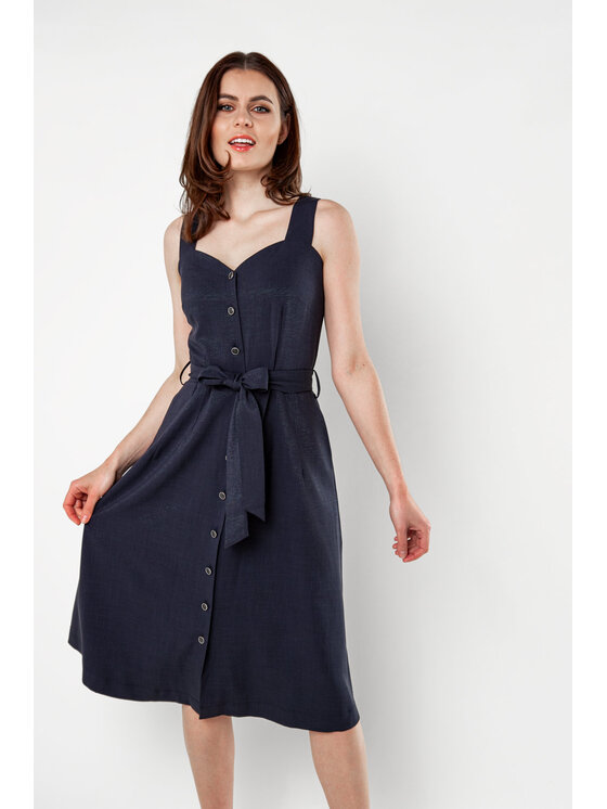 QUIOSQUE QUIOSQUE Sukienka codzienna TARTU DRESS Granatowy Regular Fit